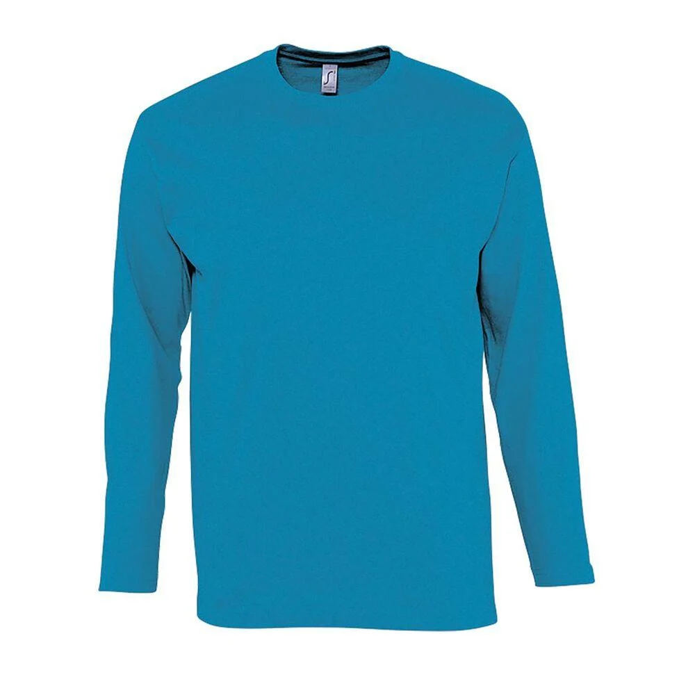 SOL'S 11420 Monarch T-shirt Lange Mouwen Heren – Aqua