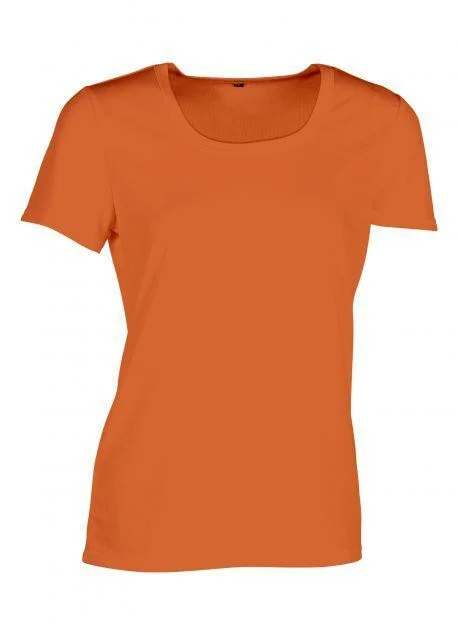 Sans Étiquette SE101 Sport T-shirt zonder Label Dames – Fluorescent Orange