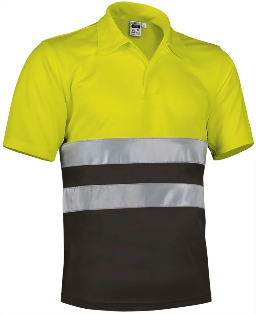 Valento POVABUI Build Hi-Vis Polo – fluo yellow-black