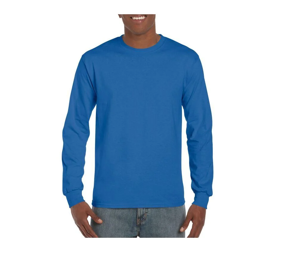 Gildan GN186 Ultra Cotton T-shirt Lange Mouwen – Royal blue