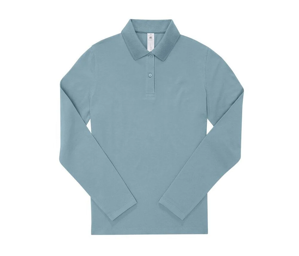 B&C BCW464 210 Polo Lange Mouwen Dames – Amalfi Blue