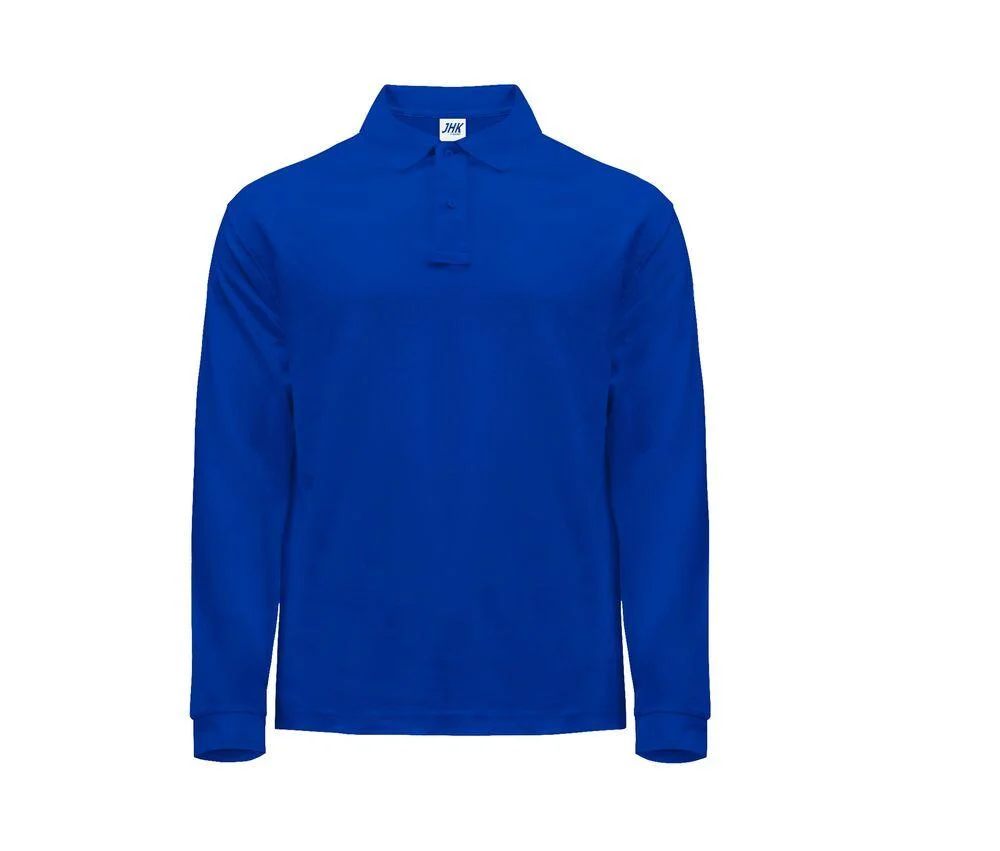 JHK JK215 Polo Lange Mouwen Heren – Royal Blue