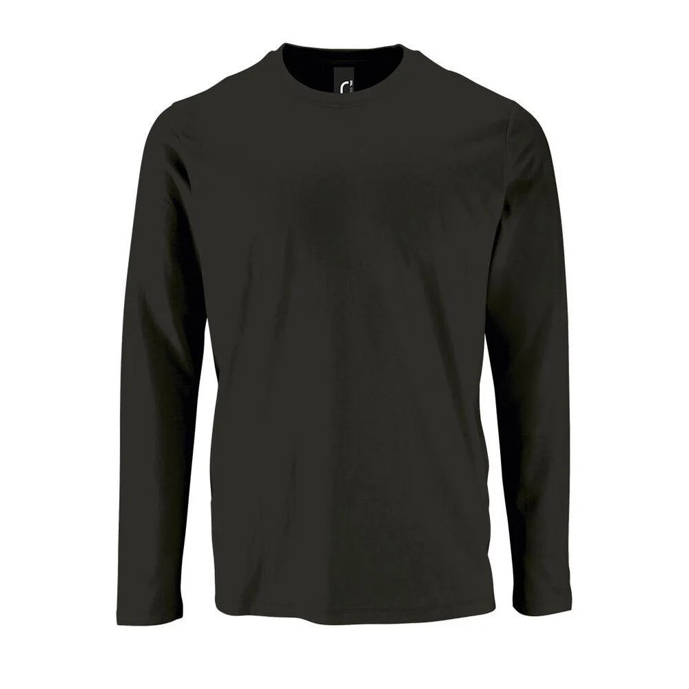 SOL'S 02074 Imperial T-shirt Lange Mouwen Heren – Diepzwart
