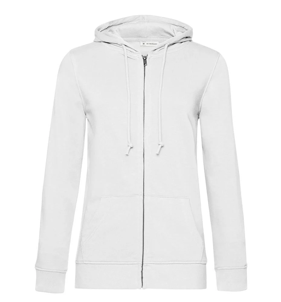 B&C BCW36B Biologische Ritshoodie Dames – White