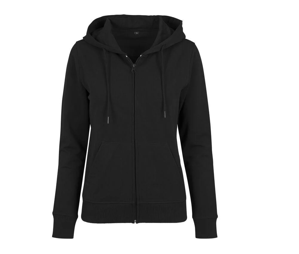 Build Your Brand BY069 Ritshoodie Dames – Black