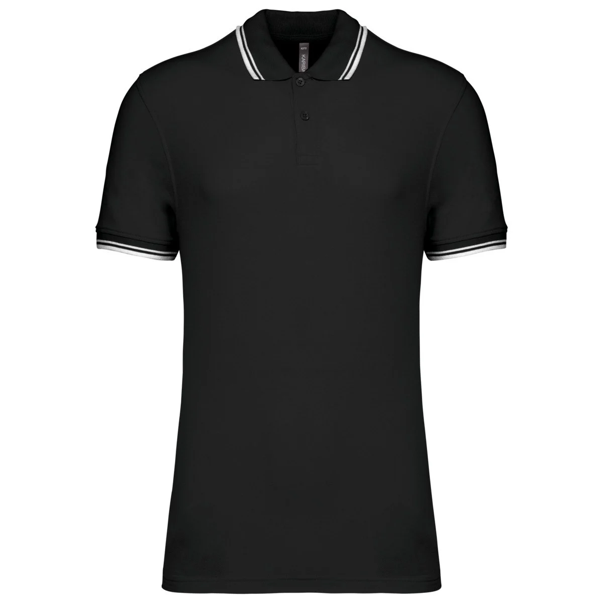 Kariban K272 Gestreept Polo Heren – Zwart / Wit