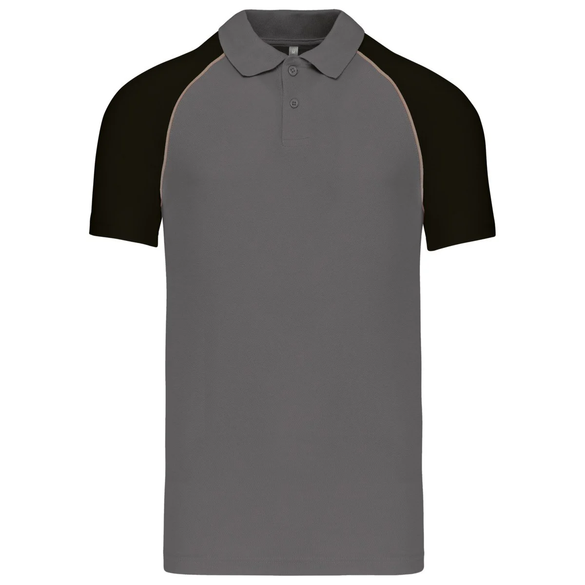 Kariban K226 Tweekleurig Polo – Leigrijs/Zwart