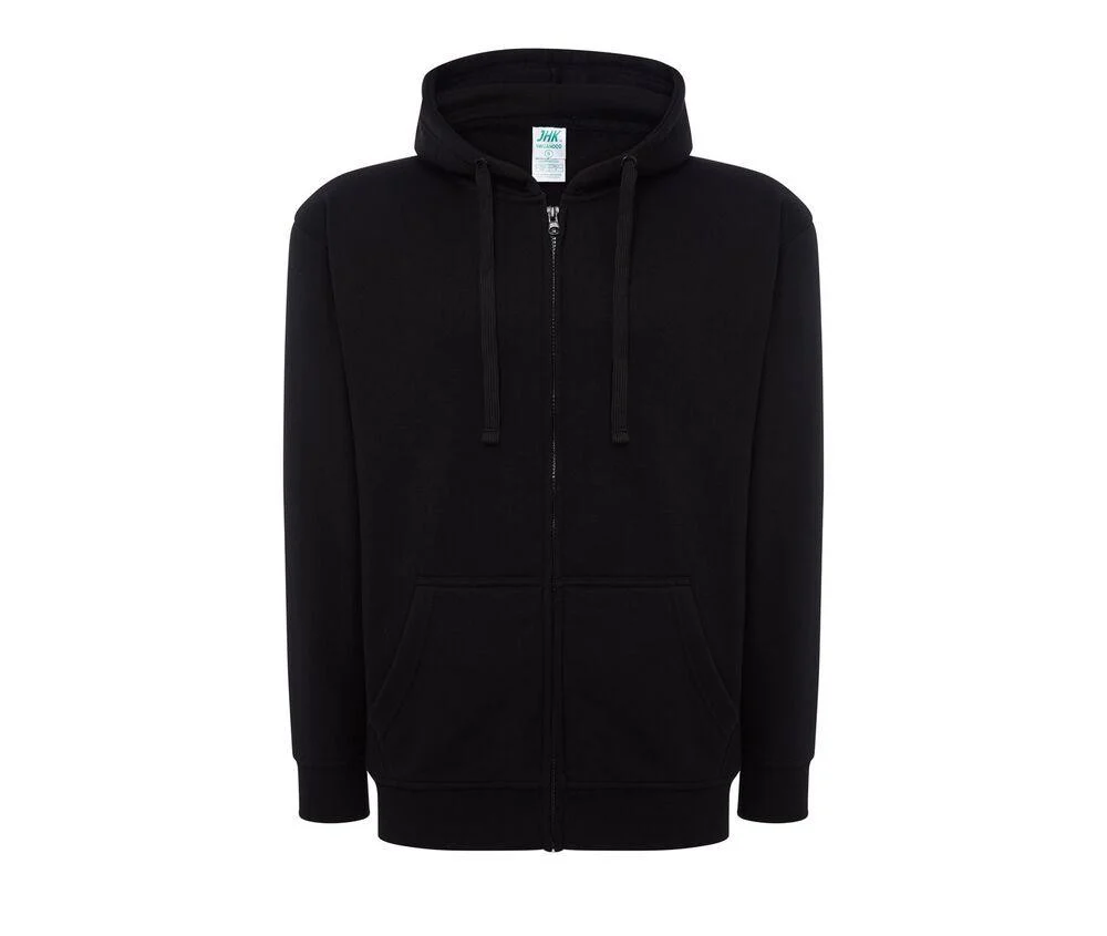 JHK JK297 Hoodie met Rits – Black