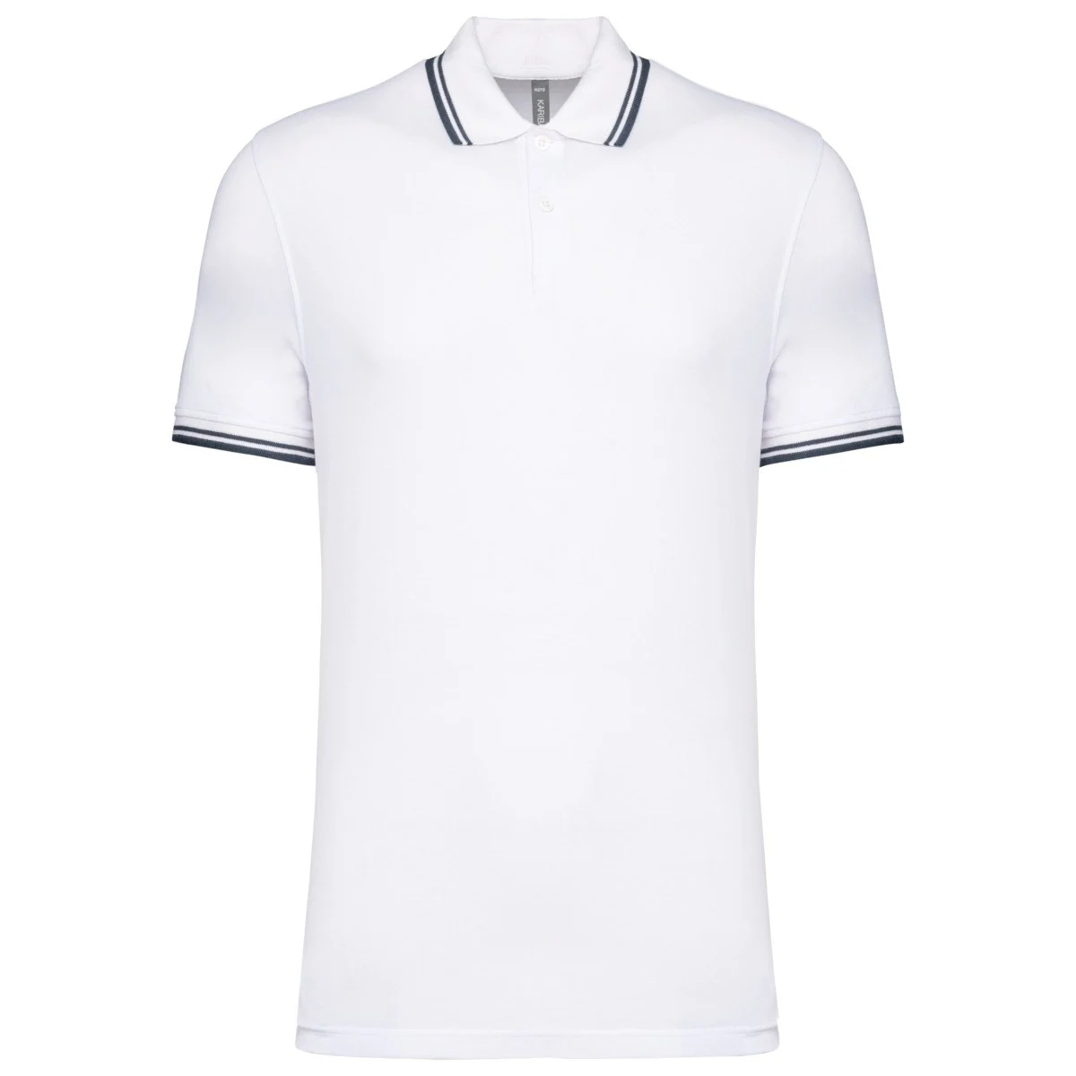 Kariban K272 Gestreept Polo Heren – Wit / marine