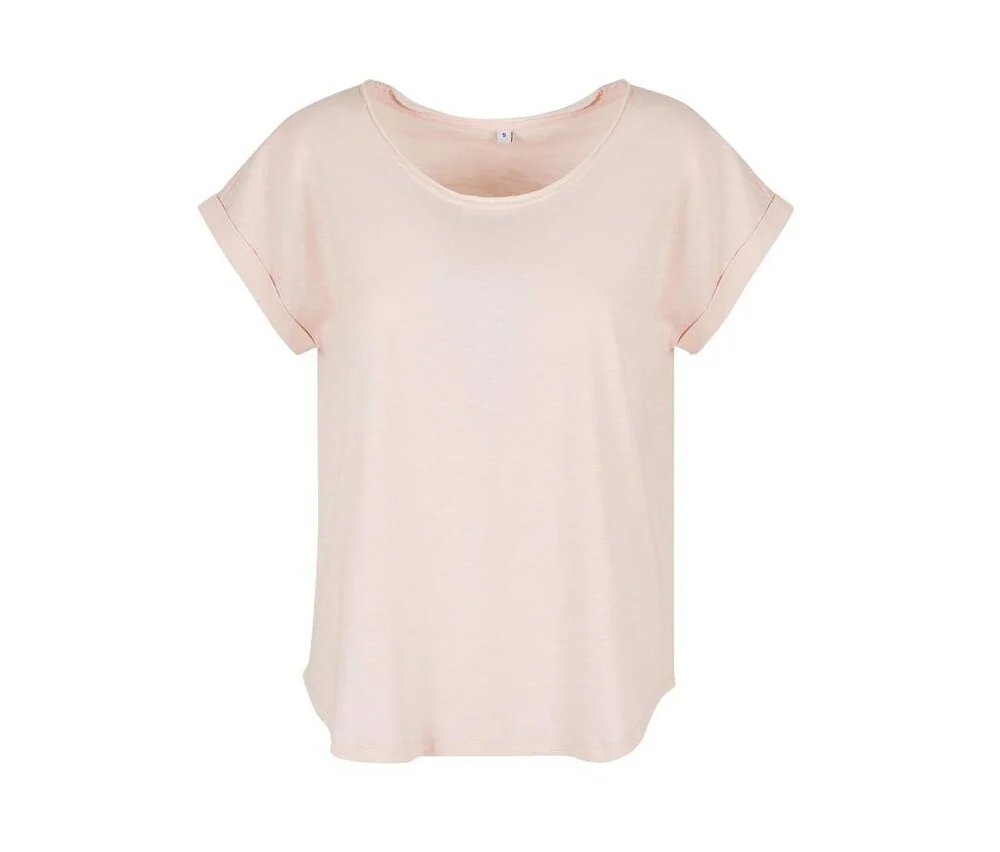 Build Your Brand BY036 T-shirt met Lange Rug Dames – Pink