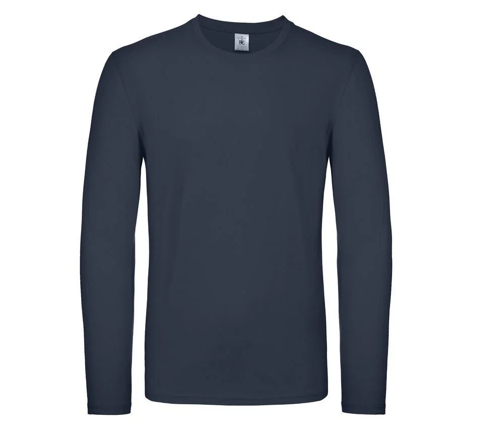 B&C BC05T #E150 T-shirt Lange Mouwen Heren – Navy