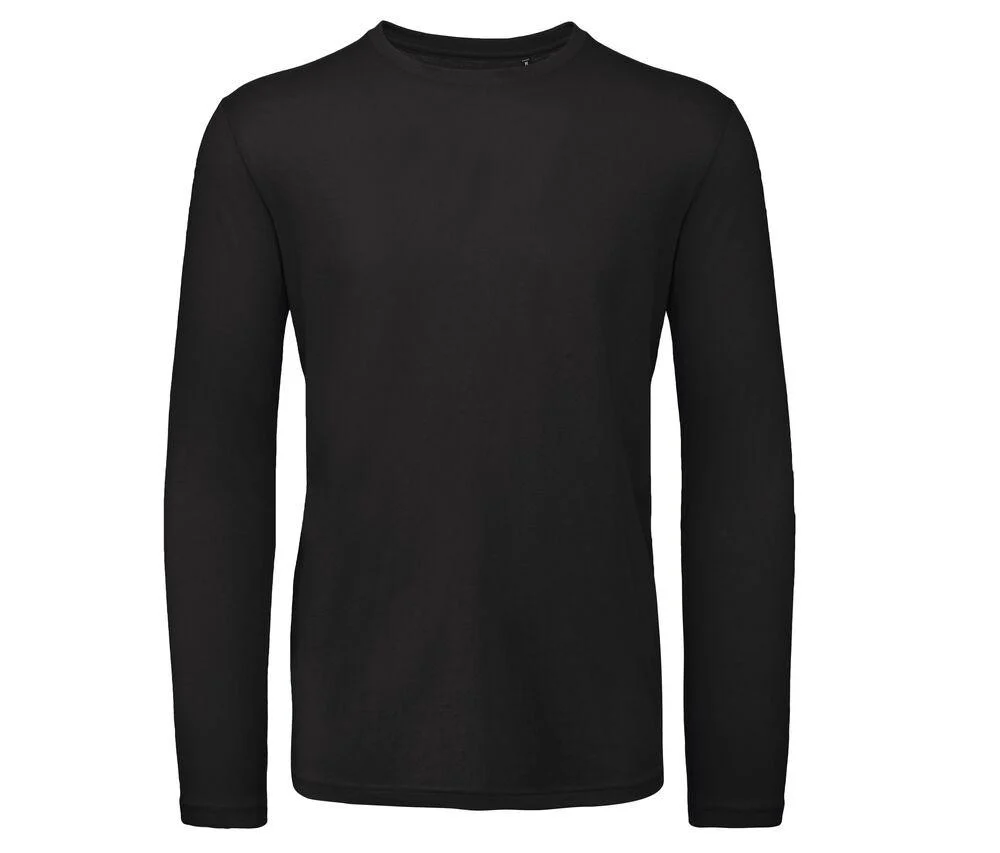 B&C BC070 Inspire T-shirt Lange Mouwen Heren – Black