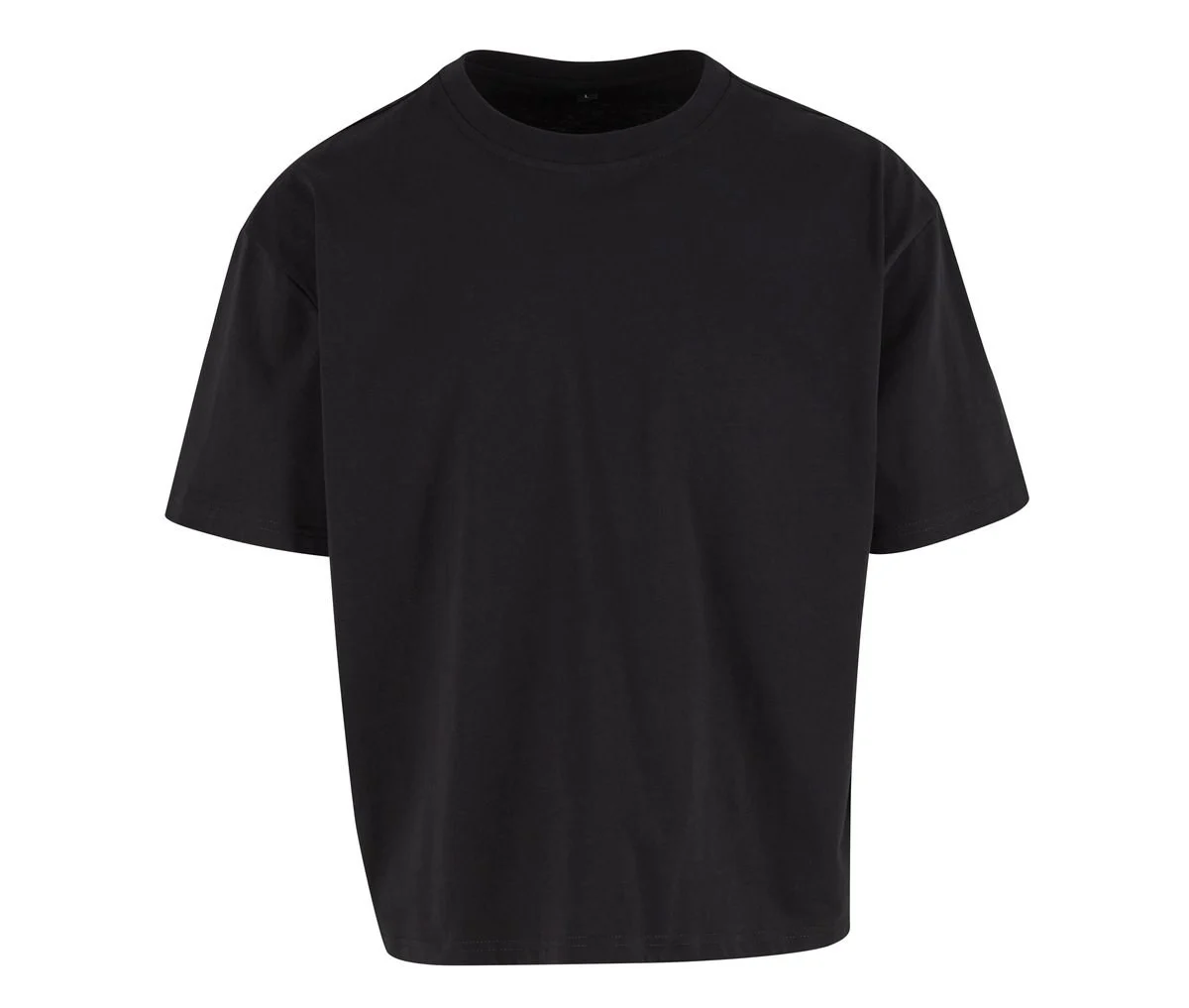 Build Your Brand BY439 Oversized Cropped T-shirt – Black