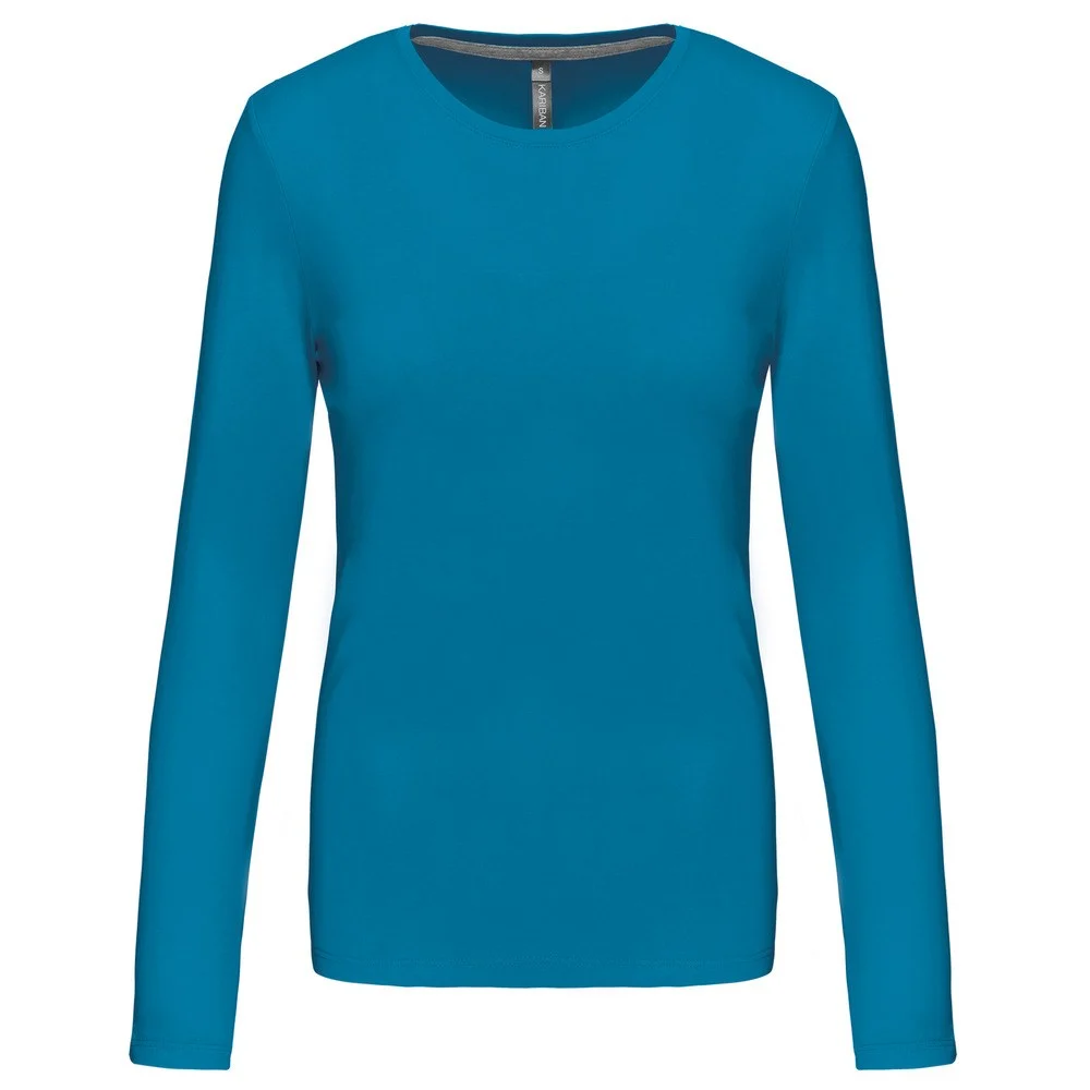 Kariban K383 T-shirt Lange Mouwen Dames – Tropisch Blauw