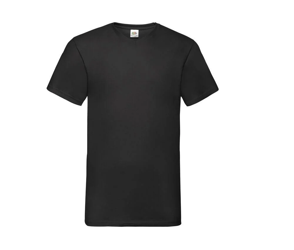 Fruit of the Loom SC234 Valueweight V-hals T-shirt – Black