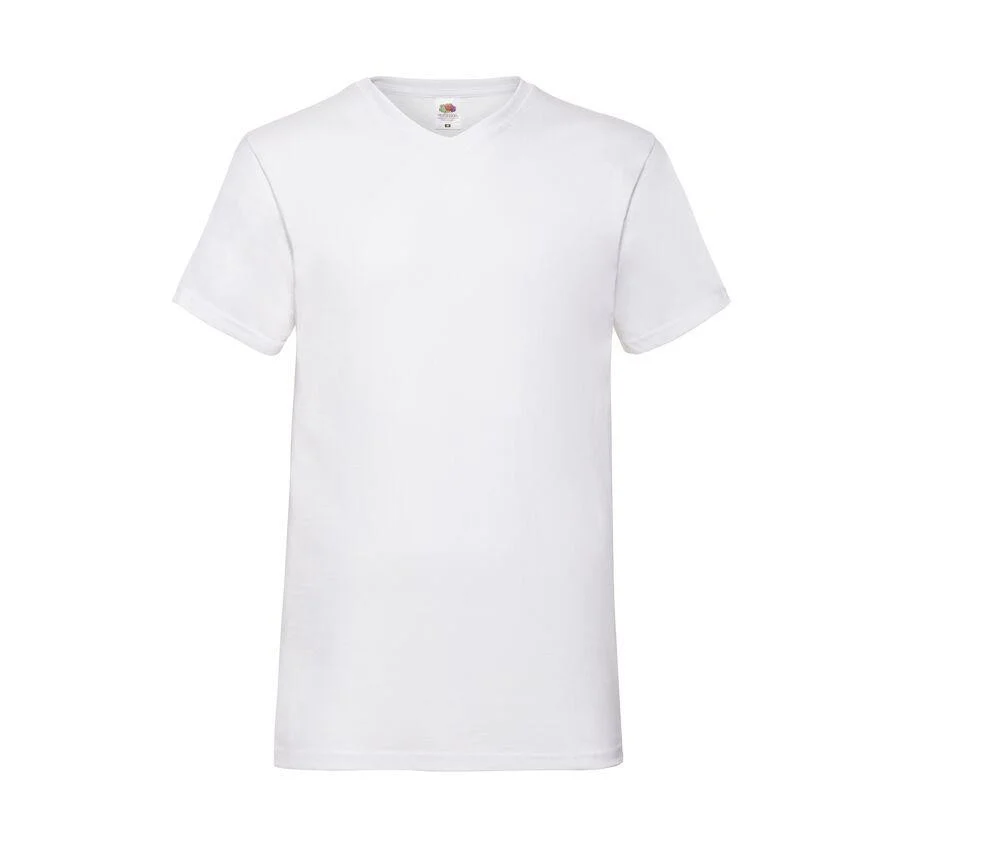 Fruit of the Loom SC234 Valueweight V-hals T-shirt – White