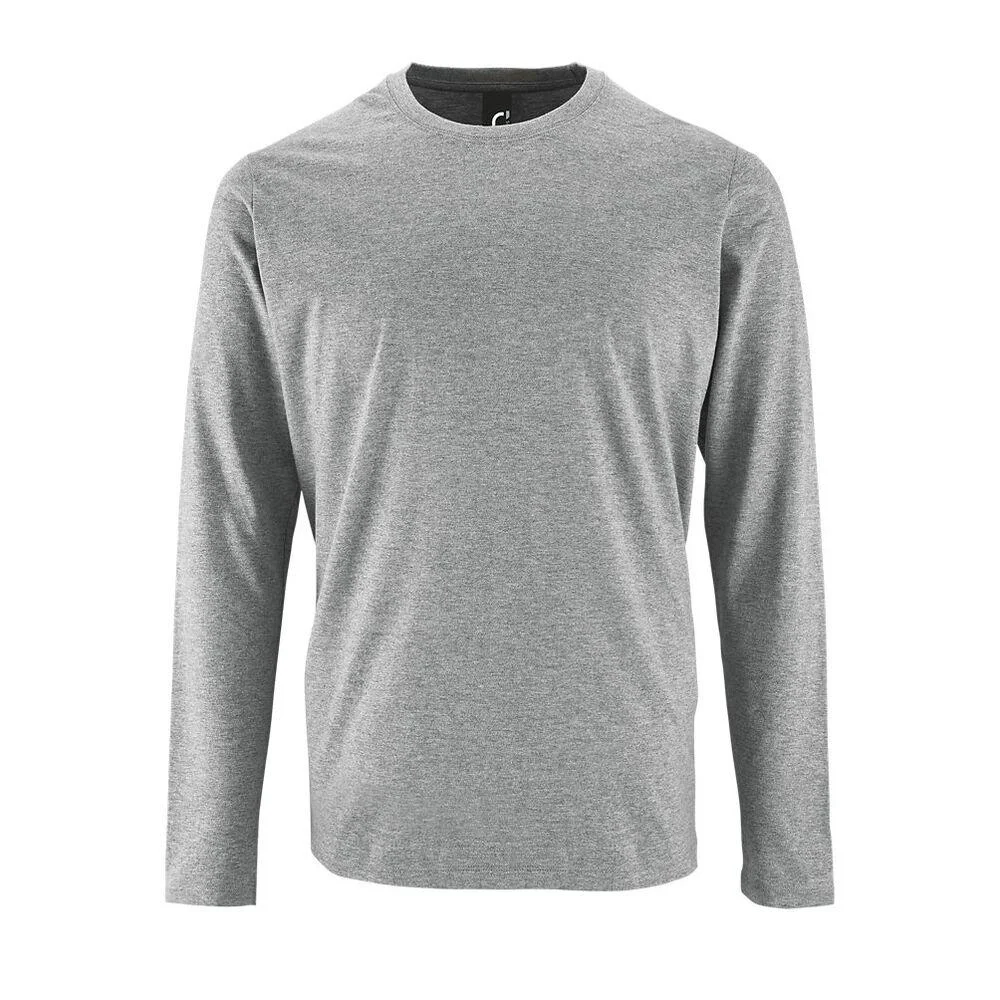 SOL'S 02074 Imperial T-shirt Lange Mouwen Heren – Gemengd grijs