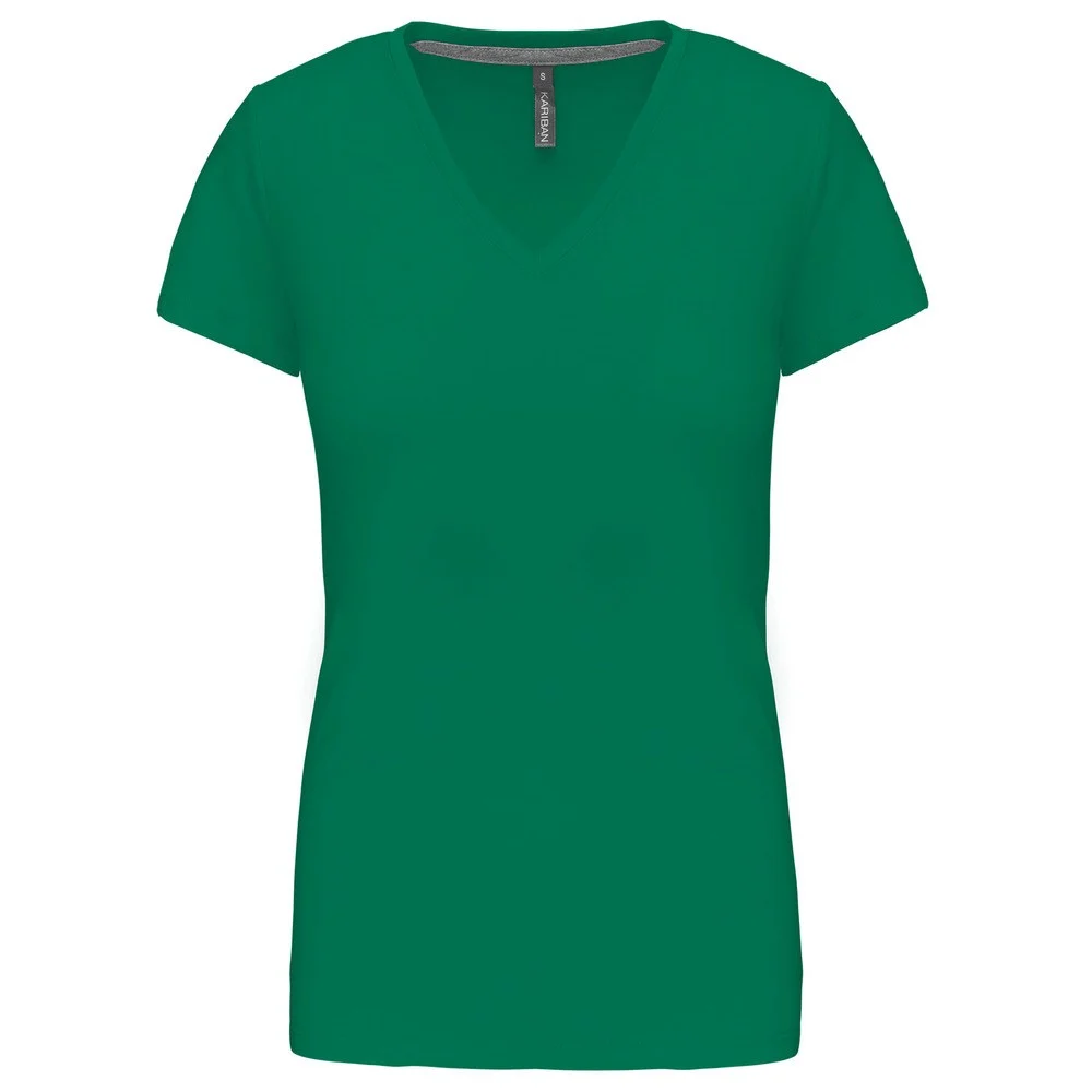 Kariban K381 T-shirt V-hals Dames – Kelly groen