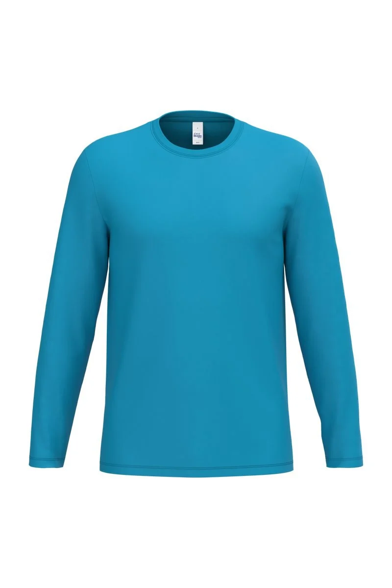 iDeal Basic Brand IB323 T-shirt Lange Mouwen – Ideal Atoll Blue
