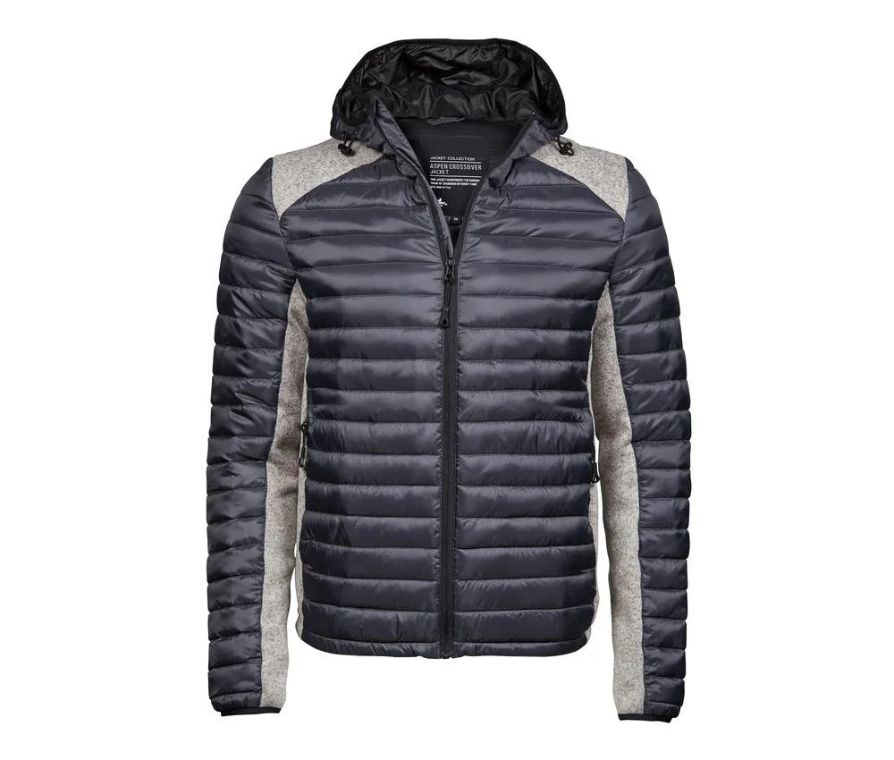 Tee Jays TJ9610 Crossover Jas met Capuchon Heren – Space Grey / Grey Melange