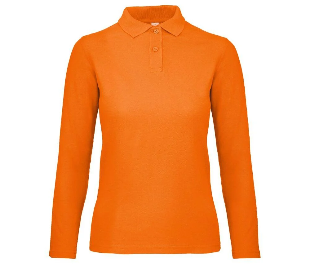 B&C ID1LW ID.001 Polo Lange Mouwen Dames – Orange