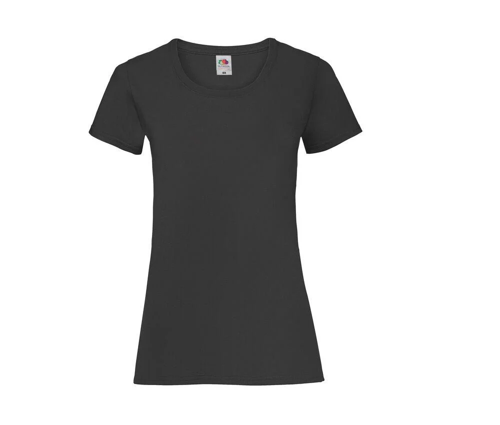 Fruit of the Loom SC600 Valueweight T-shirt Dames – Black
