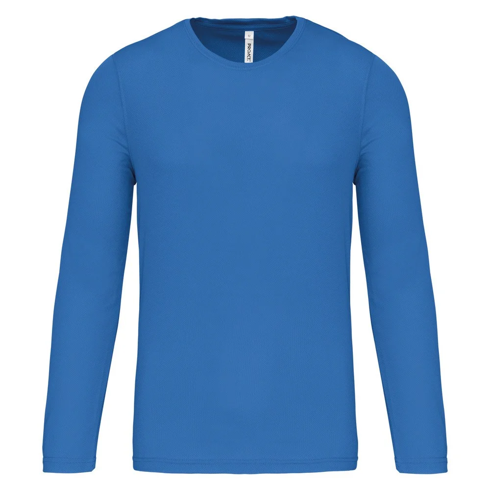 Proact PA443 Sport T-shirt Lange Mouwen Heren – Aqua Blauw