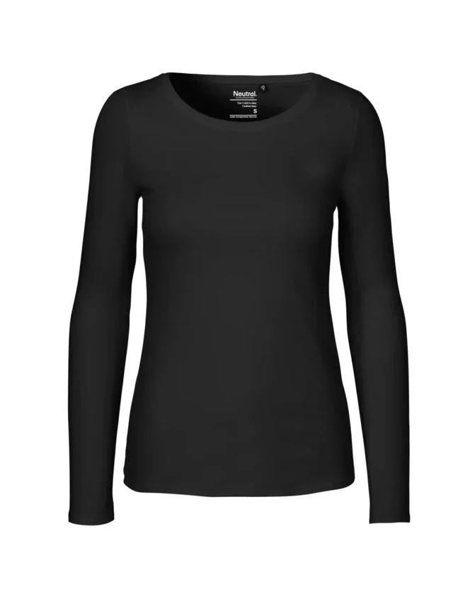 Neutral O81050 T-shirt Lange Mouwen Dames – Black
