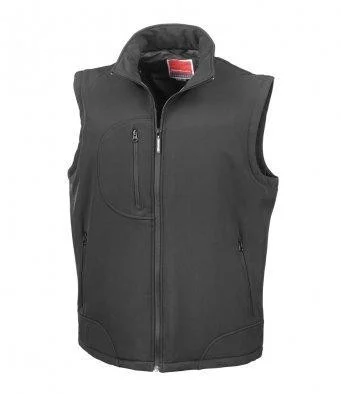 Result RS123 Softshell Bodywarmer Heren – Black/Black