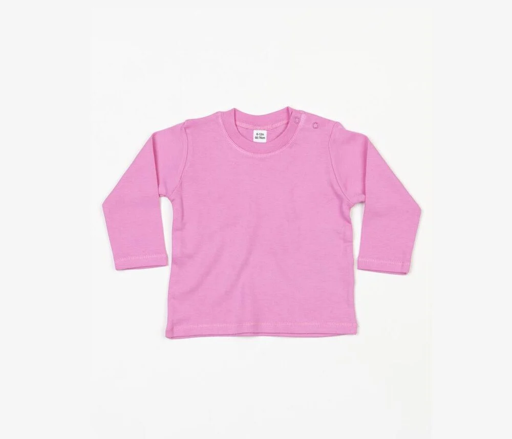 Babybugz BZ011 Baby T-shirt Lange Mouwen – Kauwgom Roze
