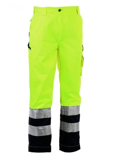 Herock HK012 Olympus Werkbroek met Reflectie – Fluorescent Yellow/Navy