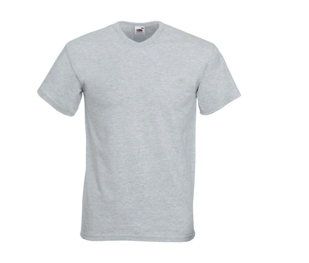 Fruit of the Loom SC234 Valueweight V-hals T-shirt – Heather Grey