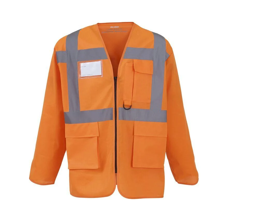 Yoko YK800 Multi-pocket Veiligheidsjas Hoge Zichtbaarheid – Hi Vis Orange