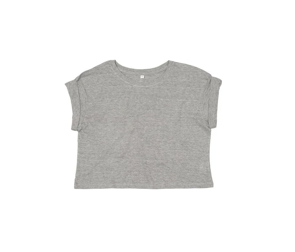 Mantis MT096 Biologisch Cropped T-shirt Dames – Heide grijs gemêleerd