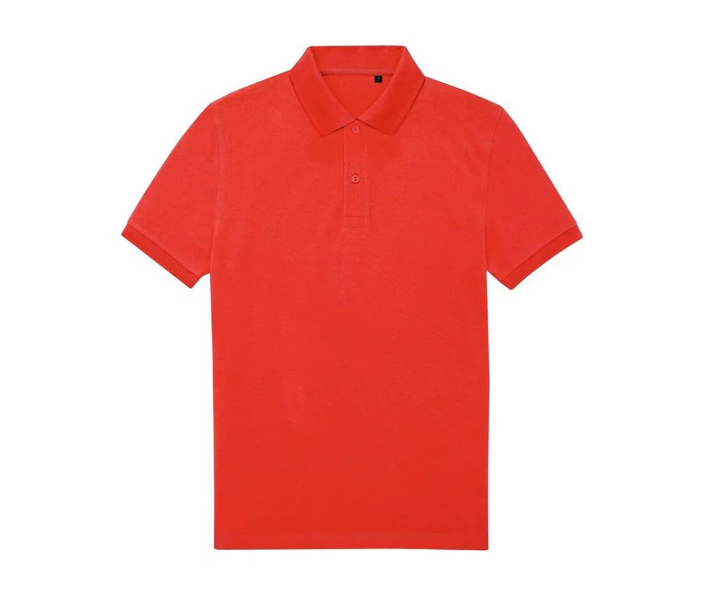 B&C BCU428 65/35 Gerecycled Polyester Polo Heren – Red