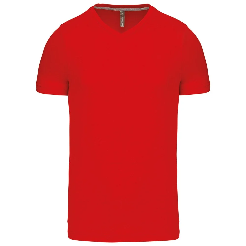 Kariban K357 T-shirt V-hals Heren – Rood
