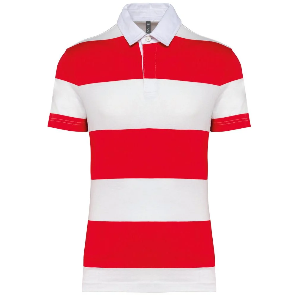 Kariban K286 Gestreept Polo – Rood / Wit Strepen