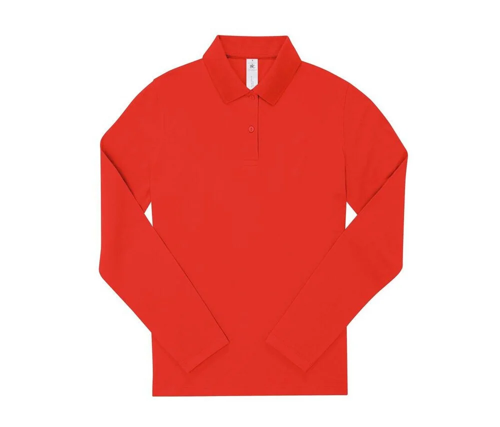 B&C BCW462 Polo Lange Mouwen Dames – Red