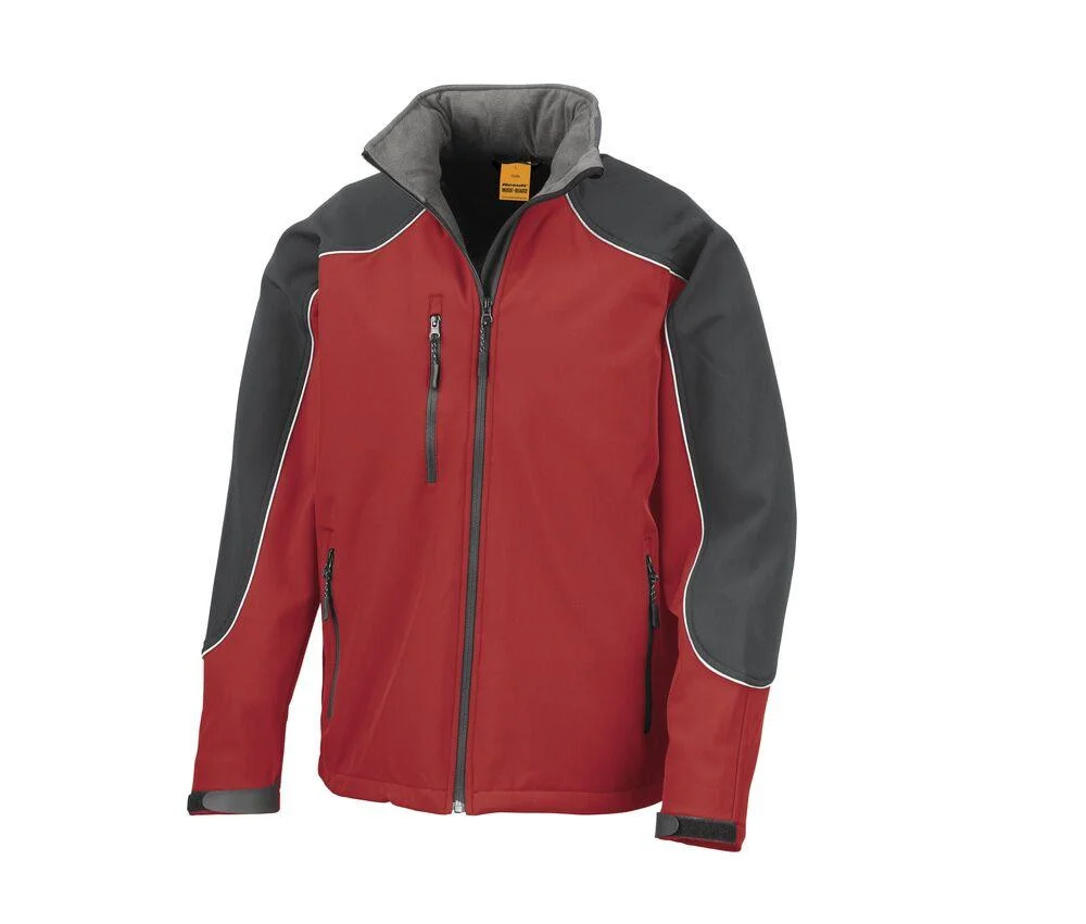 Result RS118 Softshell Jas met Capuchon Heren – Red / Black