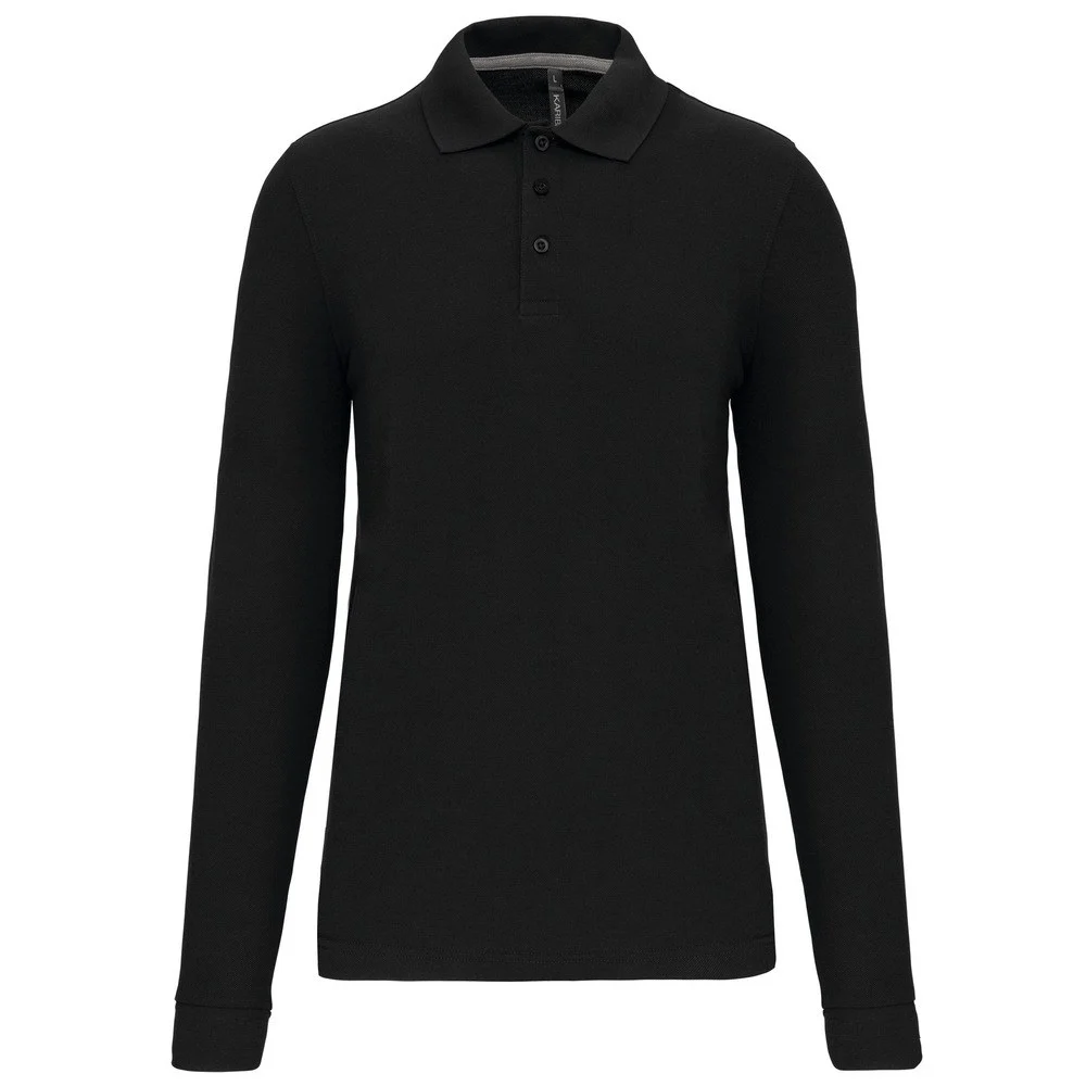 WK. Designed To Work WK276 Polo Lange Mouwen Heren – Zwart