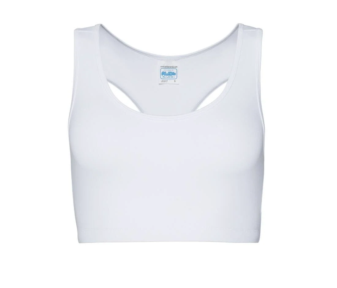 Just Cool JC017 Cool Sport Croptop Dames – Arctic White