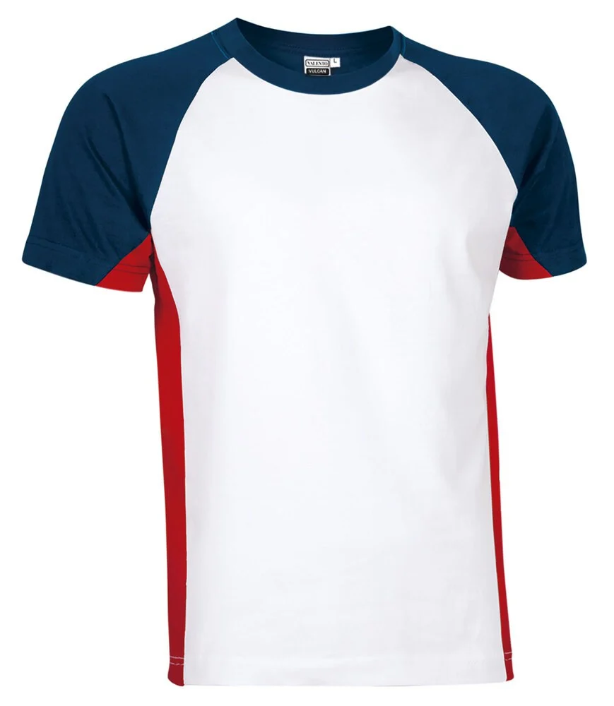 Valento CAVAVUL Vulcan T-shirt – white-lotto red-orion navy blue