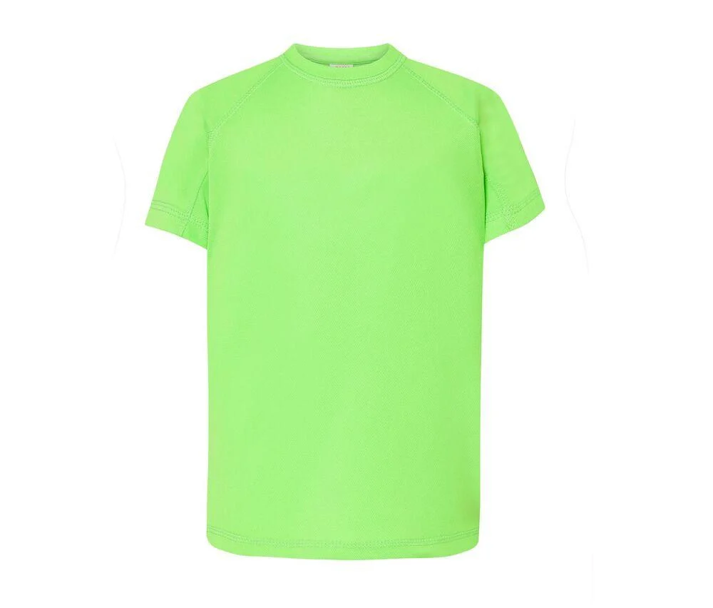 JHK JK902 Sport-T-shirt Kinderen – Lime Fluor