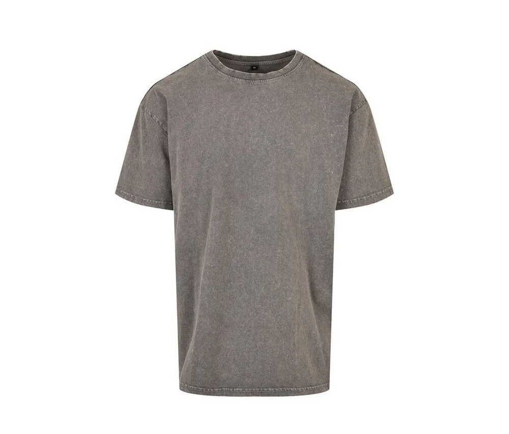 Build Your Brand BY189 Zwaar Oversized Acid Wash T-shirt – Asphalt