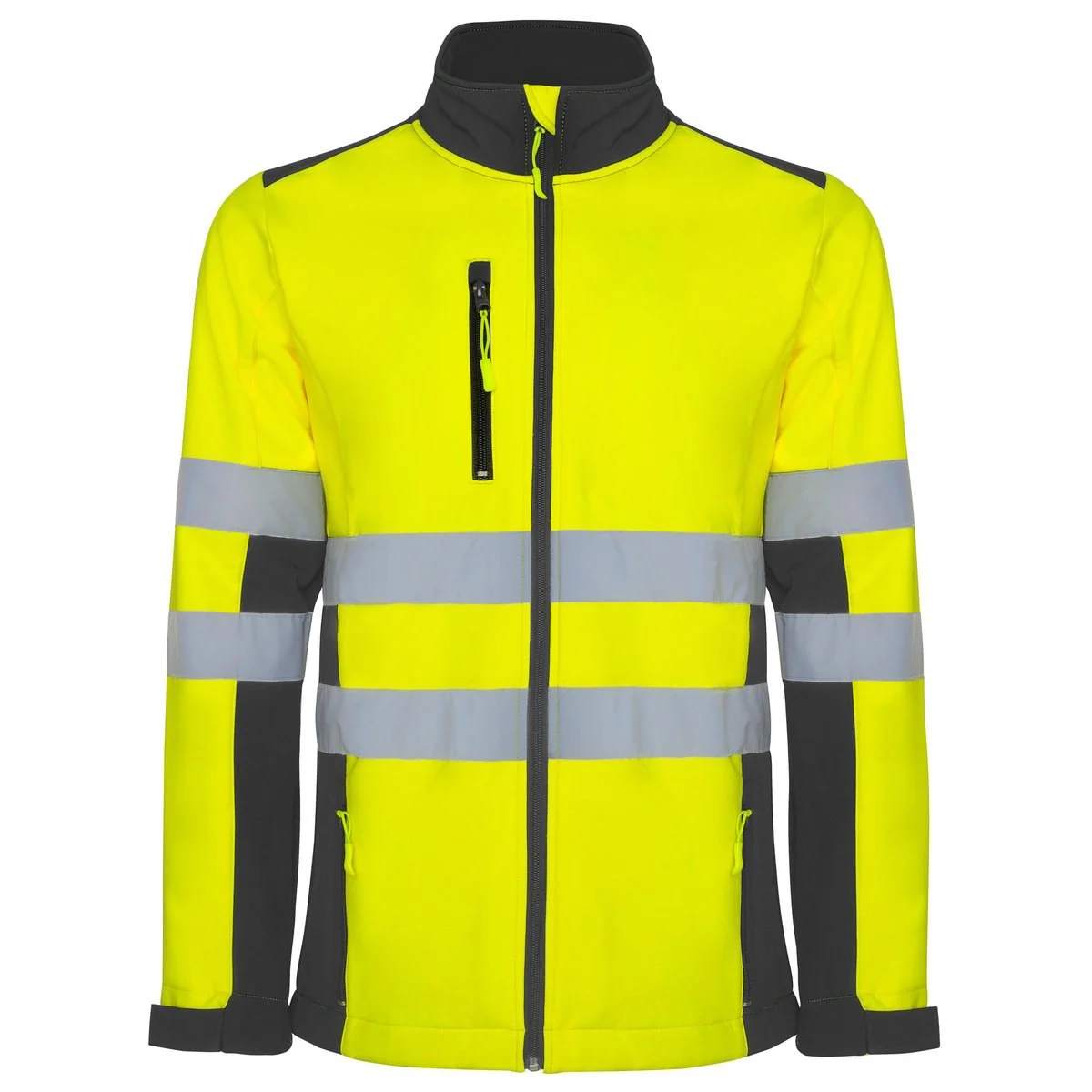 Roly HV9303 Antares Softshell Jas Hoge Zichtbaarheid – LOOD/FLUOR GEEL
