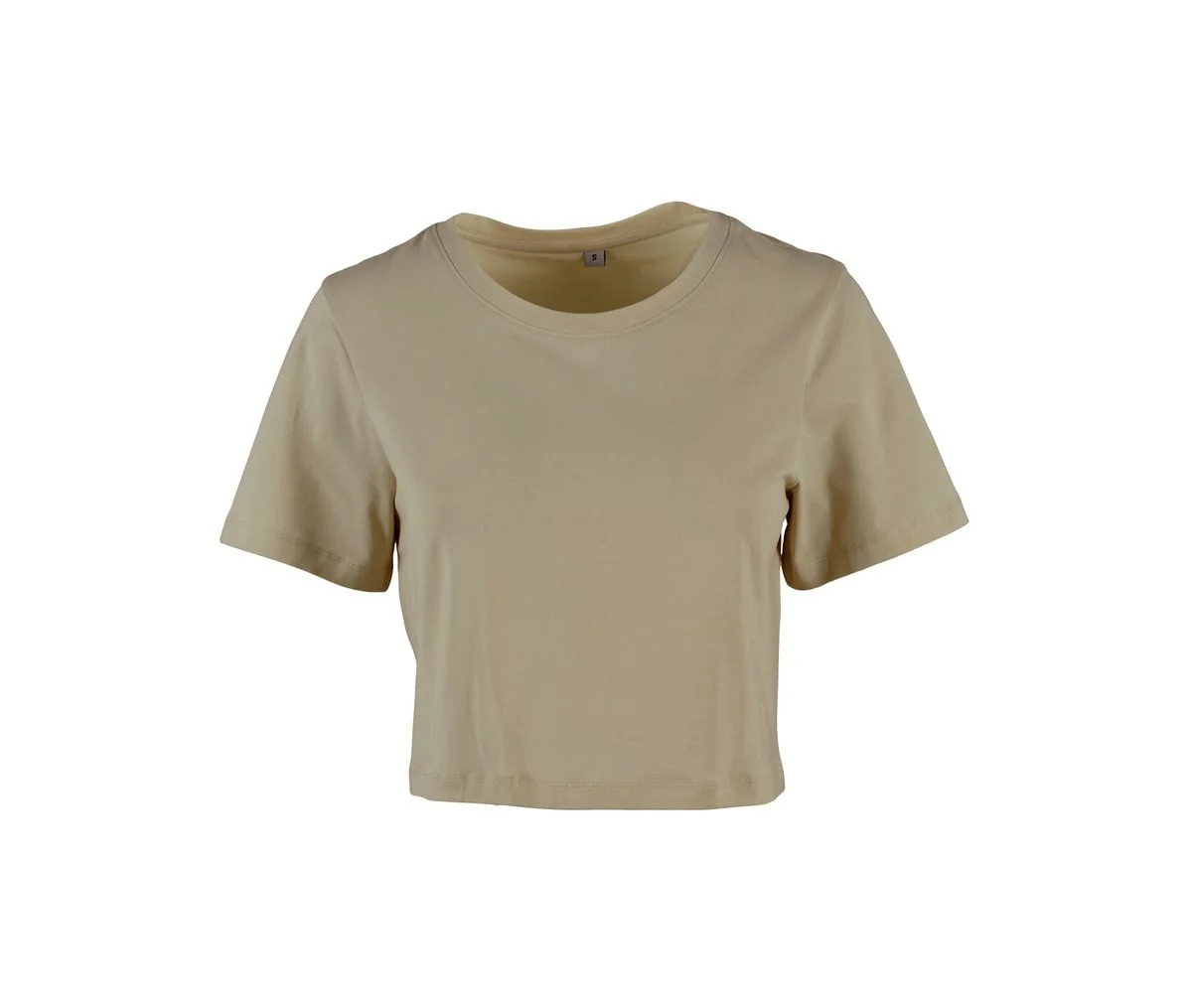 Build Your Brand BY042 Cropped T-shirt Dames – Pale Olive