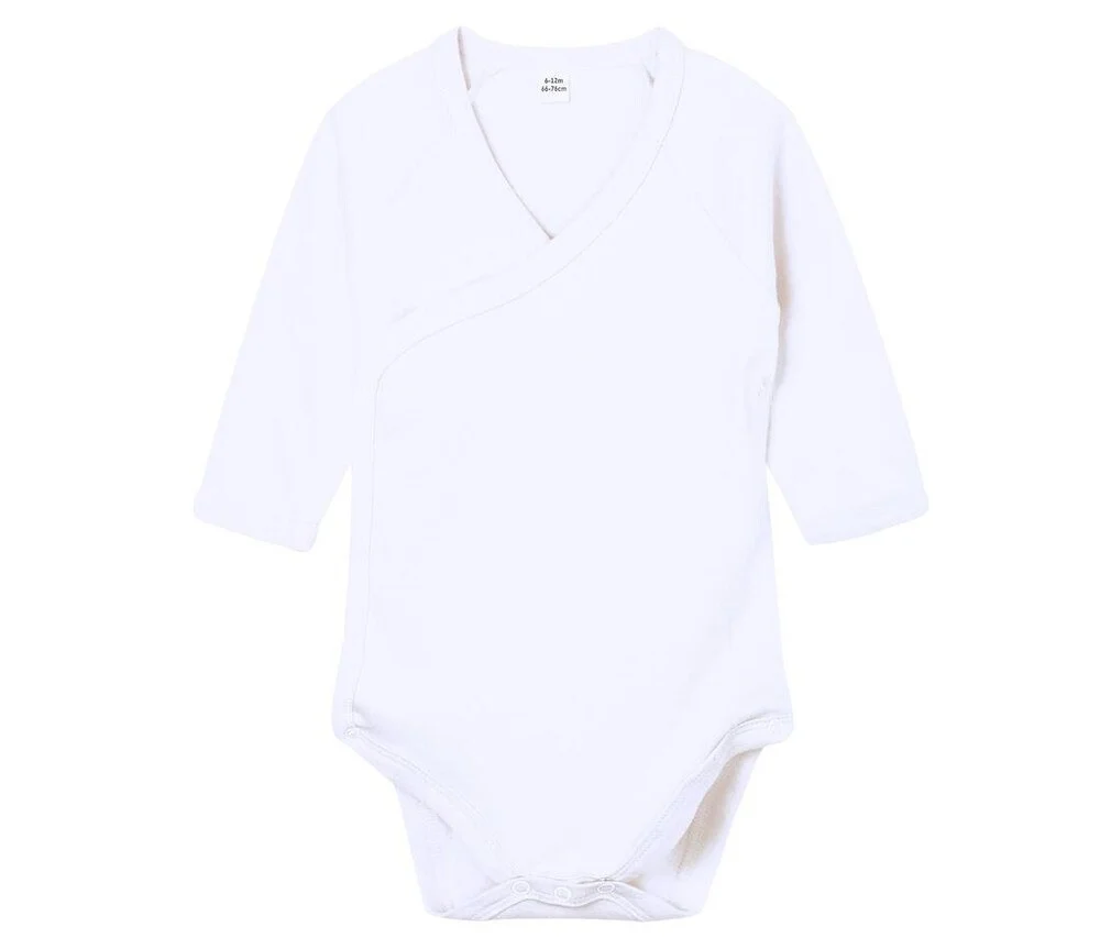 Babybugz BZ060 Baby Romper Lange Mouwen – Wit