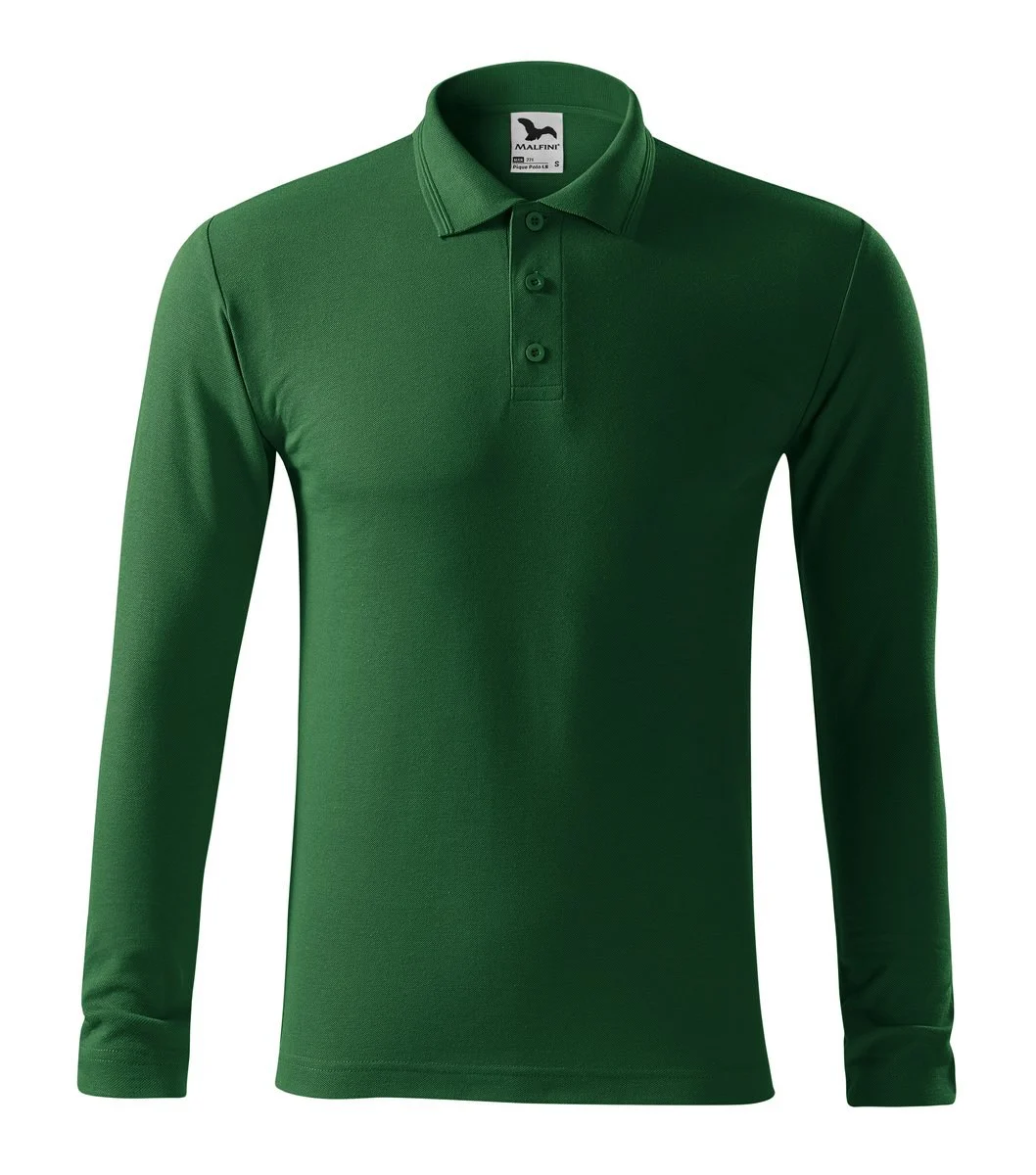 Malfini 221 Polo Lange Mouwen – Fles groen