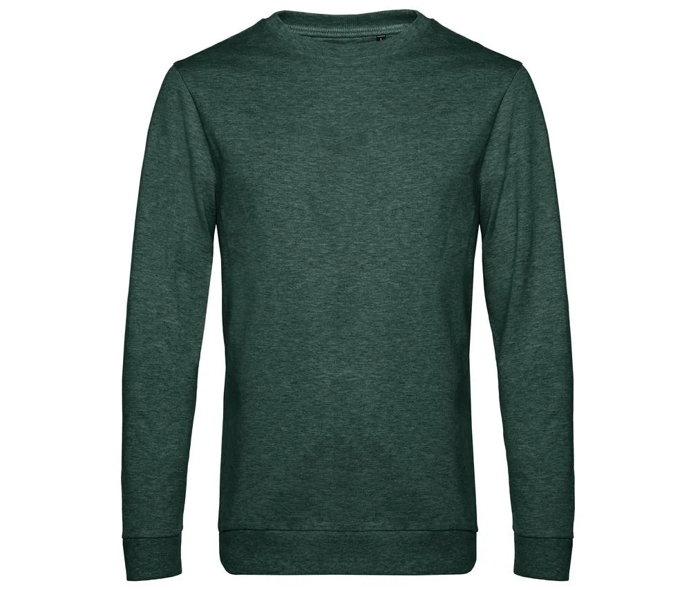 B&C BCU01W Sweater – Heather Dark Green