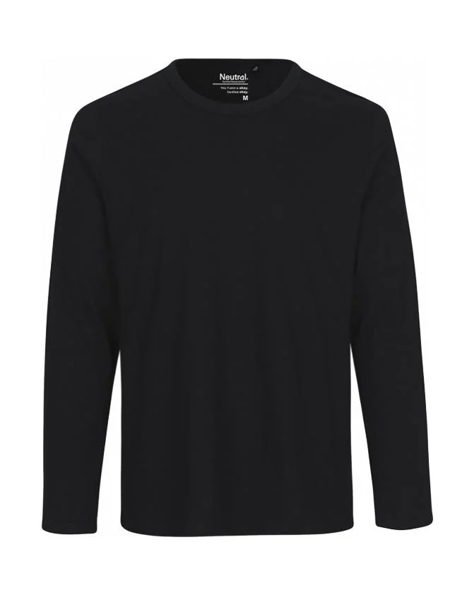 Neutral O61050 T-shirt Lange Mouwen Heren – Black